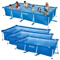 INTEX Family Swimming Pool Frame Rechteck Schwimmbecken Planschbecken
