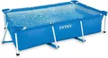 Intex Frame Pool Rechteckig 260x160x65cm Aufstellpool Rechteck Stahlrahmen Blau