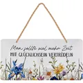Retro Blechschilder, vintage Metallschilder mit Sprüchen Wanddeko Küche 16x32cm