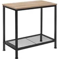 Tectake Beistelltisch Filton Industrial Style Holz und Stahl  60 x 30 50 x 60 50 cm Industrial Holz Hell  Eiche Sonoma