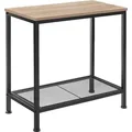 tectake Beistelltisch, Natur, Holz, Beton Optik, 30.5x60.5x60 cm, Wohnzimmer, Wohnzimmertische, Beistelltische