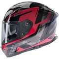 Spec-X SX-82.03 R1, Integralhelm - Rot/Schwarz/Grau - XS