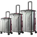 DeubaXXL DE Hartschalenkofferset Premium 3-tlg Silber-Grau 12110017