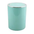MSV Bad Serie Aspen Design Kosmetikeimer Bad Treteimer Schwingdeckeleimer Abfallbehälter mit Schwingdeckel 6 Liter (ØxH): ca. 18,5 x 26 cm Pastell Grün