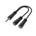 Hama - 200349 Audio-Splitter, 3,5-mm-Klinke-Stecker - 2x 3,5mm-Klinke-Buchse, St