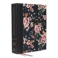 NKJV, Journal the Word Bible, Cloth Over Board, Gray Floral, Red Letter Edition, Comfort Print