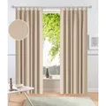 OTTO home Vorhang Raja (2 St), Schlaufen, blickdicht, Polyester, 2er-Set, Bestseller, einfarbig, modern, pflegeleichte Mikrofaser gelb 140 cm x 225 cm