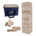 GOTHINK 54pcs Wackelturm Spiel Holz, Tumble Tower Stapelspiele bis 1.2m mit Tragetasche, Garten Spiel Geschenk für Kinder Erwachsene Familie