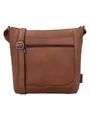 Beagles Leder-Umhängetasche "Benidorm" in Hellbraun - (B)32 x (H)28 x (T)11 cm, braun, Damen
