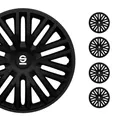 Sparco Radzierblenden Bergamo - 16-Zoll - Schwarz - Satz mit 4 Stück