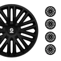 Radkappen Radzierblenden Sparco Bergamo 16" Zoll Auto Abdeckung Set Schwarz 4x