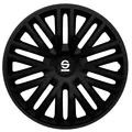 Sparco Radzierblenden Bergamo - 16-Zoll - Schwarz - Satz mit 4 Stück