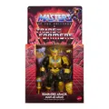 Masters of the Universe x Transformers Actionfigur Bumblebee Man-At-Arms Gelb