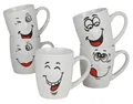 Kaffeebecher mit Smiley-Gesicht 300ml Kaffeetasse Kaffeepott Teetasse Keramik
