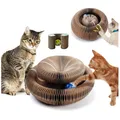 Katzen Kratzbrett Kratzrolle 2-in-1 Wellpappe Spielball Katzen Spielzeug