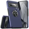 KRAFTCARE Hülle für Google Pixel 8 Pro, Handyhülle mit Eingebetteter 360° Grad Ring, Magnetische Schutzhülle TPU Stoßfest Cover Case für Google Pixel 8 Pro, Blau