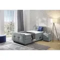 Boxspringbett Paloma 120 x 200 cm Stoff Mittelgrau