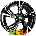 MAM RS5 black front polish 7x16" ET38 LK5 108 ML 72.6 Alufelgen 16 Zoll
