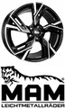 4x MAM RS5 7x16 5/108,0 ET38 Black Frontpoliert