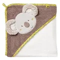 Fehn Kapuzenbadetuch Australia – Bade-Poncho aus Frottee mit Kapuze und niedlichem Koala Motiv – saugstark & kuschelweich – für Babys und Kleinkinder ab 0+ Monaten