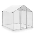 Juskys Freilaufgehege 2x2x2m aus Metall - Freigehege begehbar mit 4 m² Lauffläche, Tür & Riegel