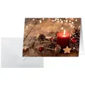 8 Stück Sigel 10 SIGEL Weihnachtskarten Red Christmas Candle DIN A6 4004360777998 Sigel