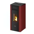 FREEPOINT Pelletofen "Amaranto 9", 8,5 kW, Stahl, bordeaux - rot