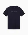Armani Exchange Men's Short Sleeve Front Milano-New York Logo Lettering T-Shirt, Blue, XXL
