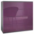 Vladon Kommode, Brombeere, Holzwerkstoff, 76x76x35 cm, Wohnzimmer, Kommoden & Sideboards, Kommoden