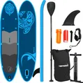 Nemaxx PB330 Stand up Paddle Board 330x76x15cm, blau - SUP, Surfbrett, Surf-Board - aufblasbar & leicht zu transportieren - inkl. Tasche, Paddel, Finne, Luftpumpe, Repair Kit