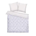 TOM TAILOR Renforcé-Bettwäsche, 2*80x80 + 200x220 cm, 100% Baumwolle/Renforcé, mit Wendemotiv und farbigem Reißverschluss, FRESH FLOWERS Lila, Weiß (Soft Lilac & Off White)