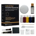 Furniture Clinic – Komplettes Lederfarbe und Reparatur Set - für Kratzer Abschürfungen Risse Brüche Ausbleichungen – Für Leder Autositze, Sofas, Bekleidung, Schuhe und Taschen (Dunkelbraun)