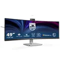 Philips 49B2U6903CH - 49 Zoll DQHD Curved Monitor, Webcam, Mikrofon, RJ45, höhenverstellbar (5120x1440, HDMI, DisplayPort, Thunderbolt 4, USB Hub) schwarz