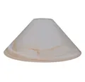 Home4Living Lampenschirm Schusterschirm weiß amber Vestaschirm Ø 300mm Lampenglas, Schlieren amberfarben