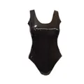 Latex Female Stringbody Schwarz extra heiß - 0,3 mm sta Size:L