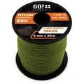 GO!elements Abspannleine Paracord 550 - 4mm, Paracord 550 aus reißfester Nylonschnur grün 30m