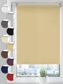 Sonello Verdunkelungsrollo Klemmfix ohne Bohren 70 x 100 Beige Verdunklungsrollo Fensterrollo Rollo Seitenzugrollo Klemmrollo für Fenster & Tür