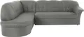 Ecksofa DOMO COLLECTION "Pegnitz, zeitlose und elegante Rückensteppung, Breite 246cm, L-Form", grau, B:246cm H:82cm T:180cm