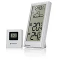 Bresser Wetterstation Funk mit Außensensor Meteo Temp, Thermometer mit Temperaturanzeige für Innen- und Außen, Wettervorhersage, mit ausklappbarem Standfuß und Wandhalterung, weiß