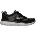 Skechers BURNS-AGOURA Sneaker Schnürschuh, Sportschuh mit Memory Foam grau|schwarz 40 EU