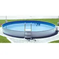 Steinbach Aktionsangebot Stahlwand Swimming Pool "Styria rund" inkl. Pool Starterset Chlor, sandfarbene Poolfolie, Ø 450 x 120 cm