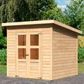 Karibu Gartenhaus "Baggersee 3", beige (naturbelassen), ohne Fußboden, ohne Dacheindeckung
