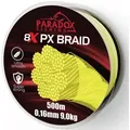 Paradox Fishing Angelschnur 8x geflochten PX, 500 m Länge, -500m Länge, 0,07mm-0,28mm, Chartreuse gelb, 4,6kg-18,5kg gelb 500 m