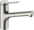 hansgrohe Zesis Einhebel-Küchenarmatur, ComfortZone 150, Ausziehbrause 2 Strahlarten, Ausladung 219 mm, 74800800