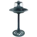 vidaXL Vogelbad mit Springbrunnen Grün 50×91 cm Kunststoff