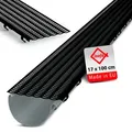 Protektor - Inefa Laubfangstreifen Dachrinnen Laubschutz Nw 100-150 (ø100-160mm) 100cm, 1 Stk. Dachrinnenschutz, Dachrinnenabdeckung, Made In Germany: Schwarz