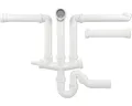 Beckenverbindung mit Siphon Blanco 2x 3 1/2" 1x 1 1/2" 225089