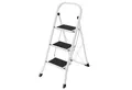 SONGMICS Trittleiter Leiter, Klappsicherung, einfach zu verstauen, bis 150 kg belastbar, mit 3 Stufen, Klapptritt, 74,5 x 46,5 x 105 cm (T x B x H)