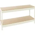 PROREGAL Schwerlastregal Mini Wood Yeti Two HxBxT 90 x 150 x 45 cm Fachlast 400 kg Weiß