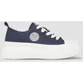 s.Oliver Sneakers Sneaker Textil-Sneaker mit Plateau-Sohle blau 37 EU